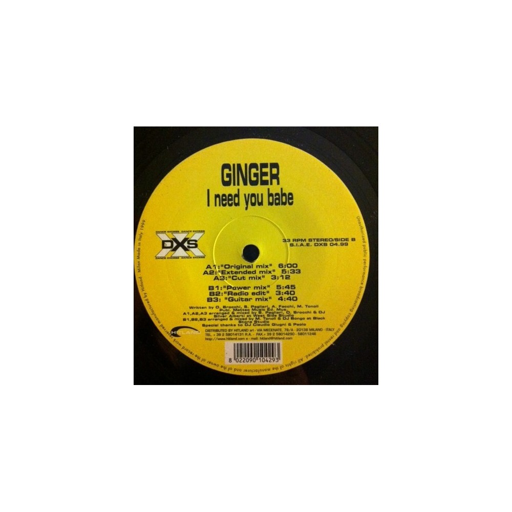 Ginger  – I Need You Babe (BOMBAZO)