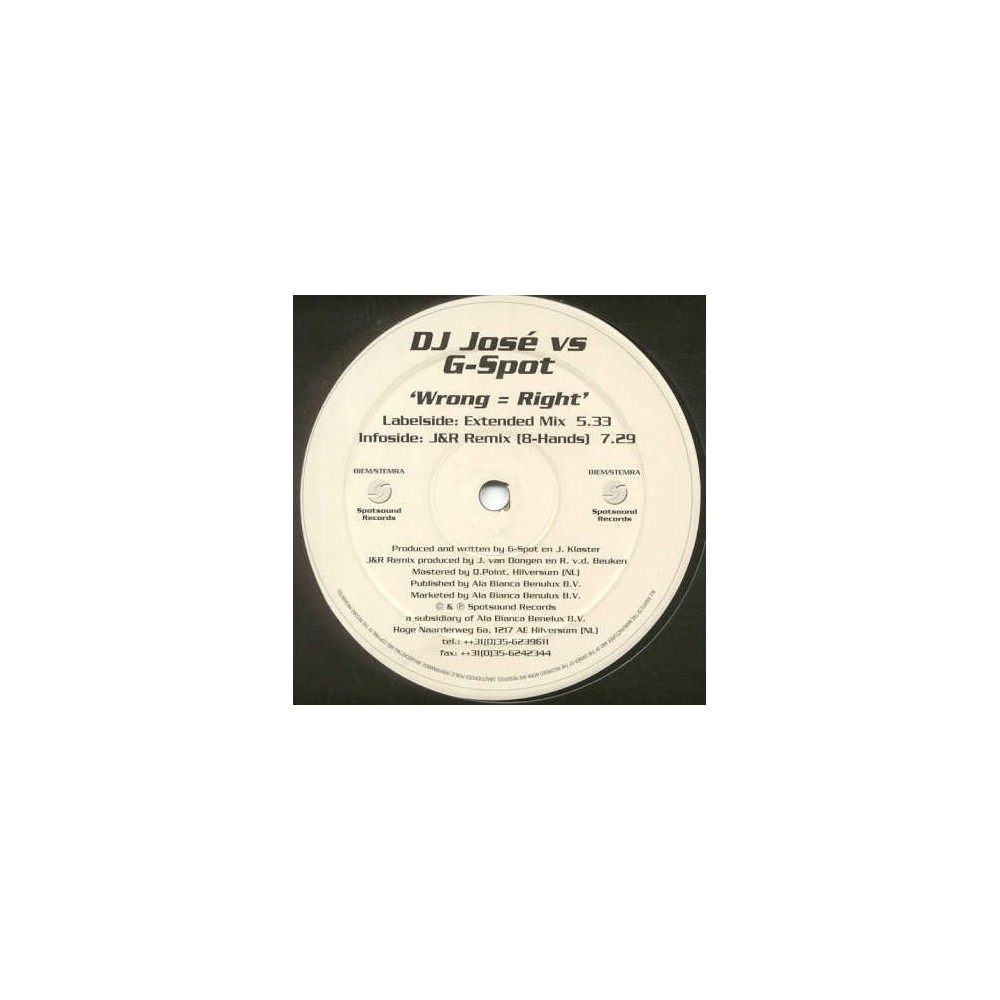 DJ Jose vs. G-Spott - Wrong  Right