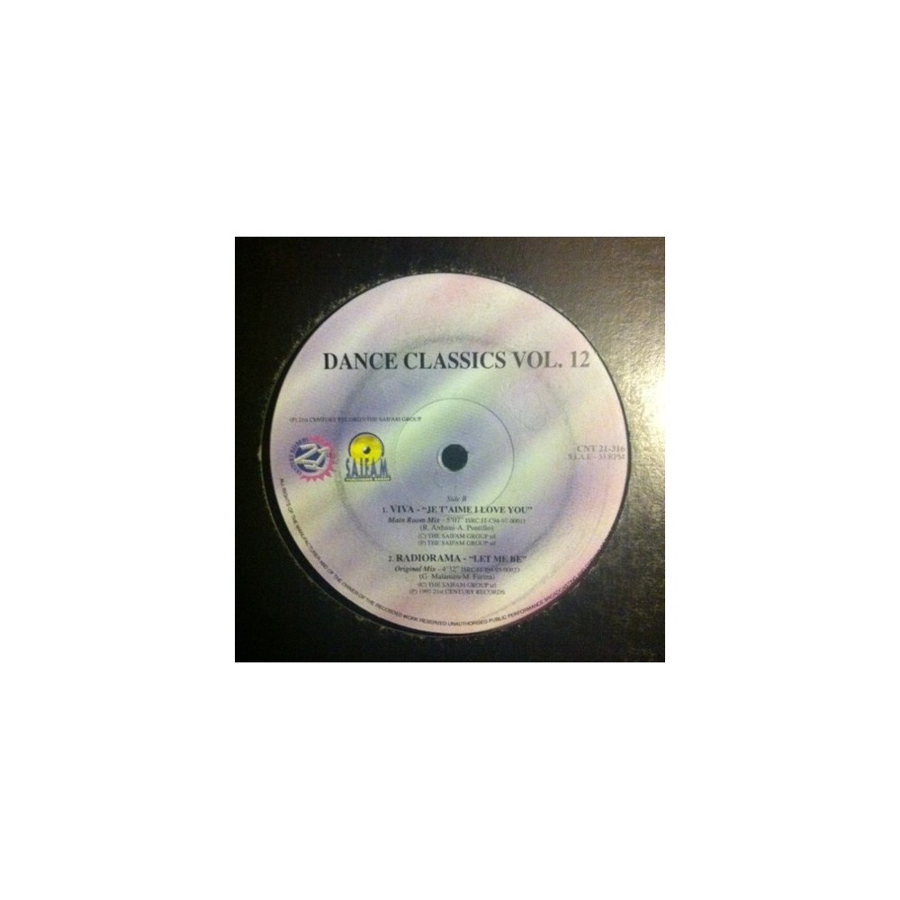 Dance Classics Vol. 12 (INCLUYE RADIORAMA - LET ME BE,SHANNON JAMES & VIVA¡¡)