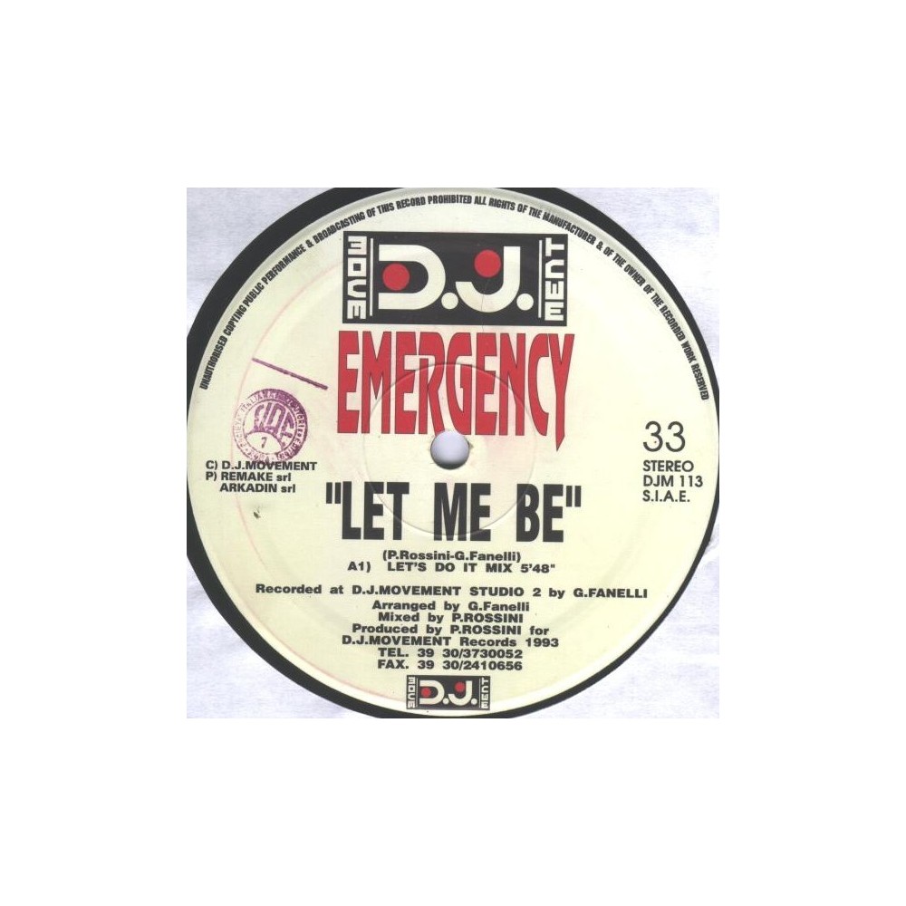 Emergency – Let Me Be 