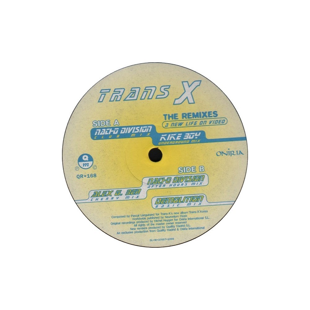 Trans X ‎– A New Life On Video (The Remixes) 