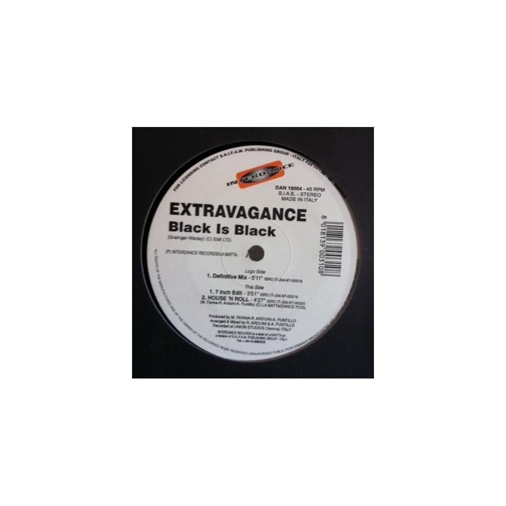 Extravagance ‎– Black Is Black 