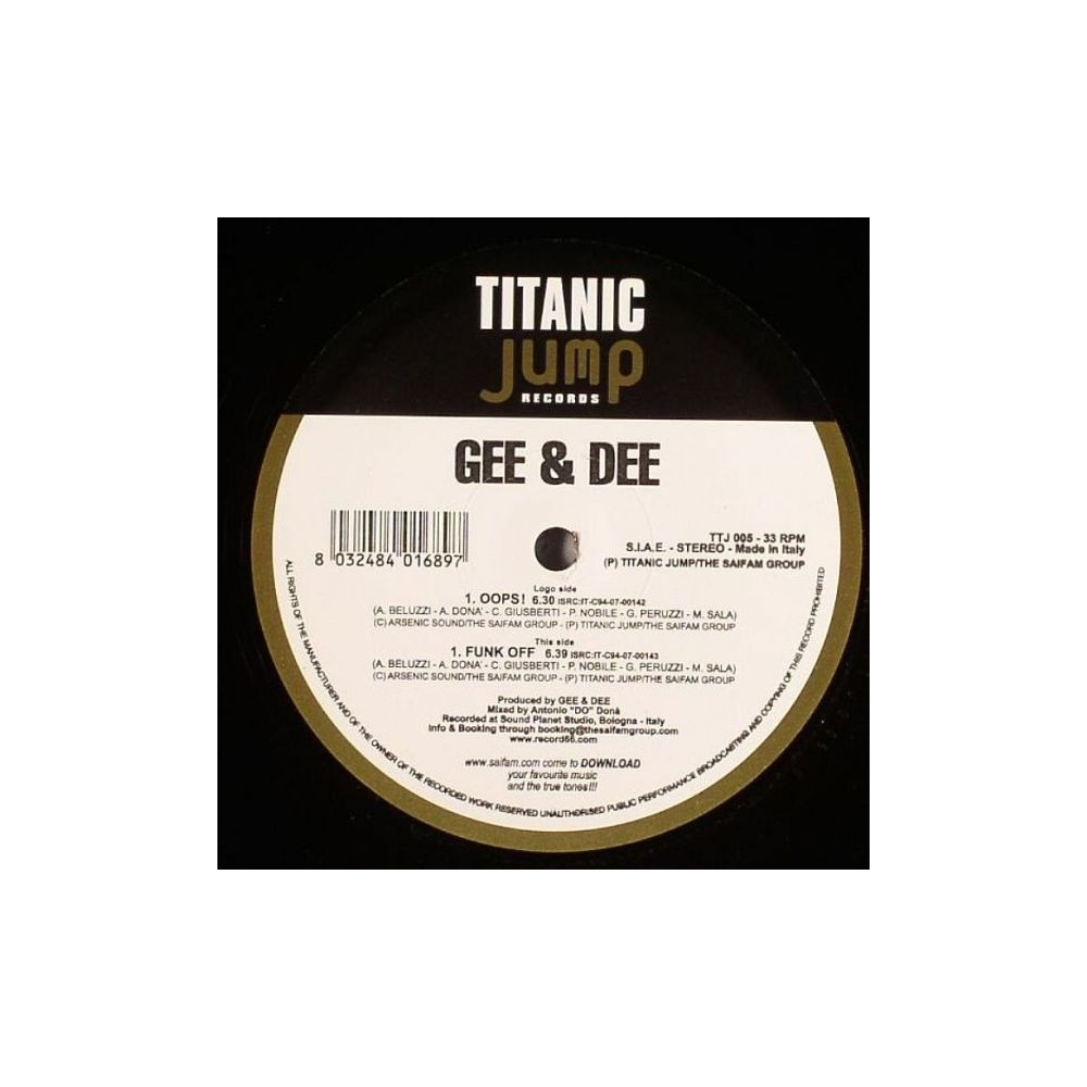 Gee & Dee ‎– Oops! / Funk Off 