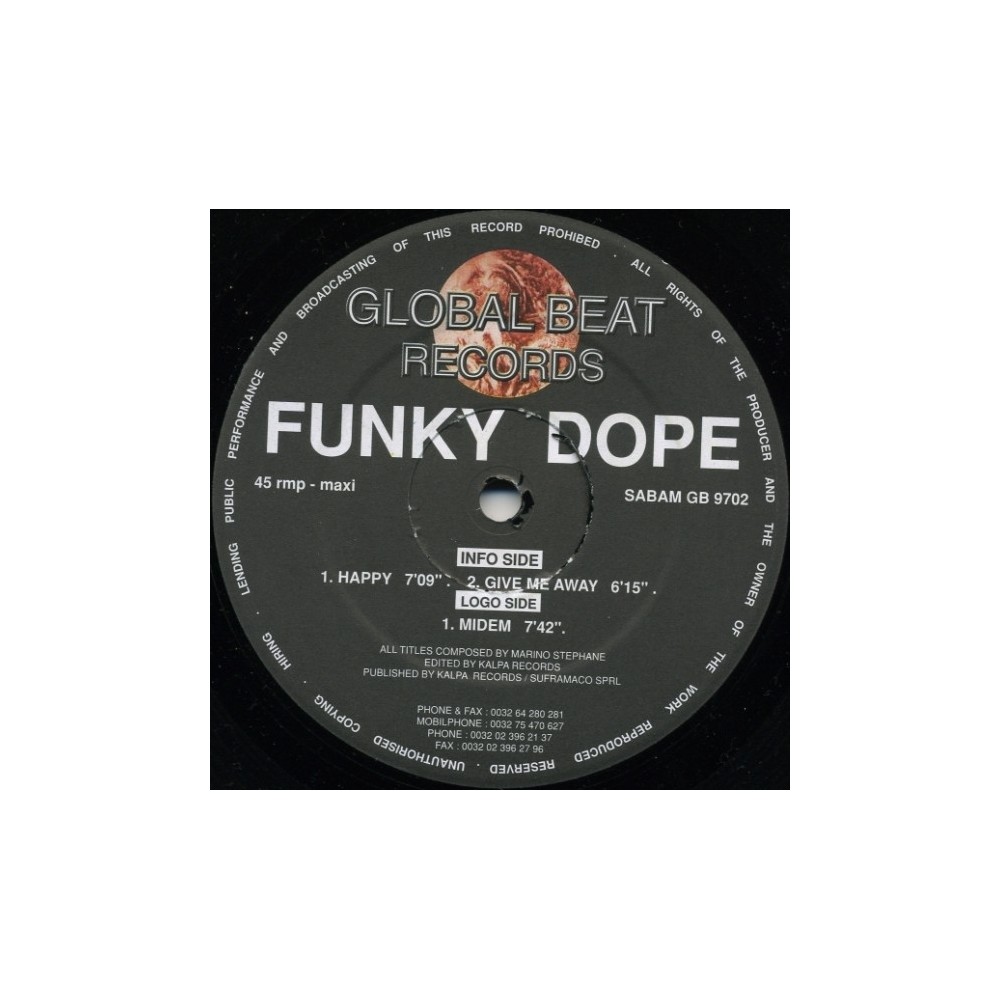 Funky Dope ‎– Midem / Happy / Give Me Away  (IMPORT)