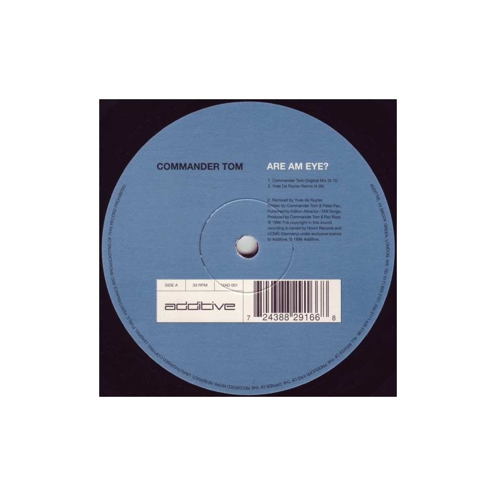 Commander Tom ‎– Are Am Eye (EDICIÓN UK)