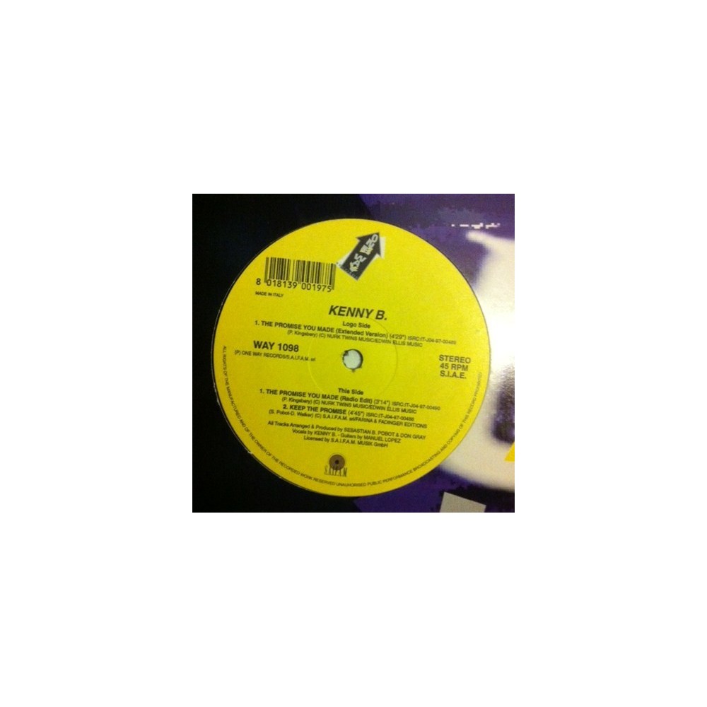 Kenny B  ‎– The Promise You Made 