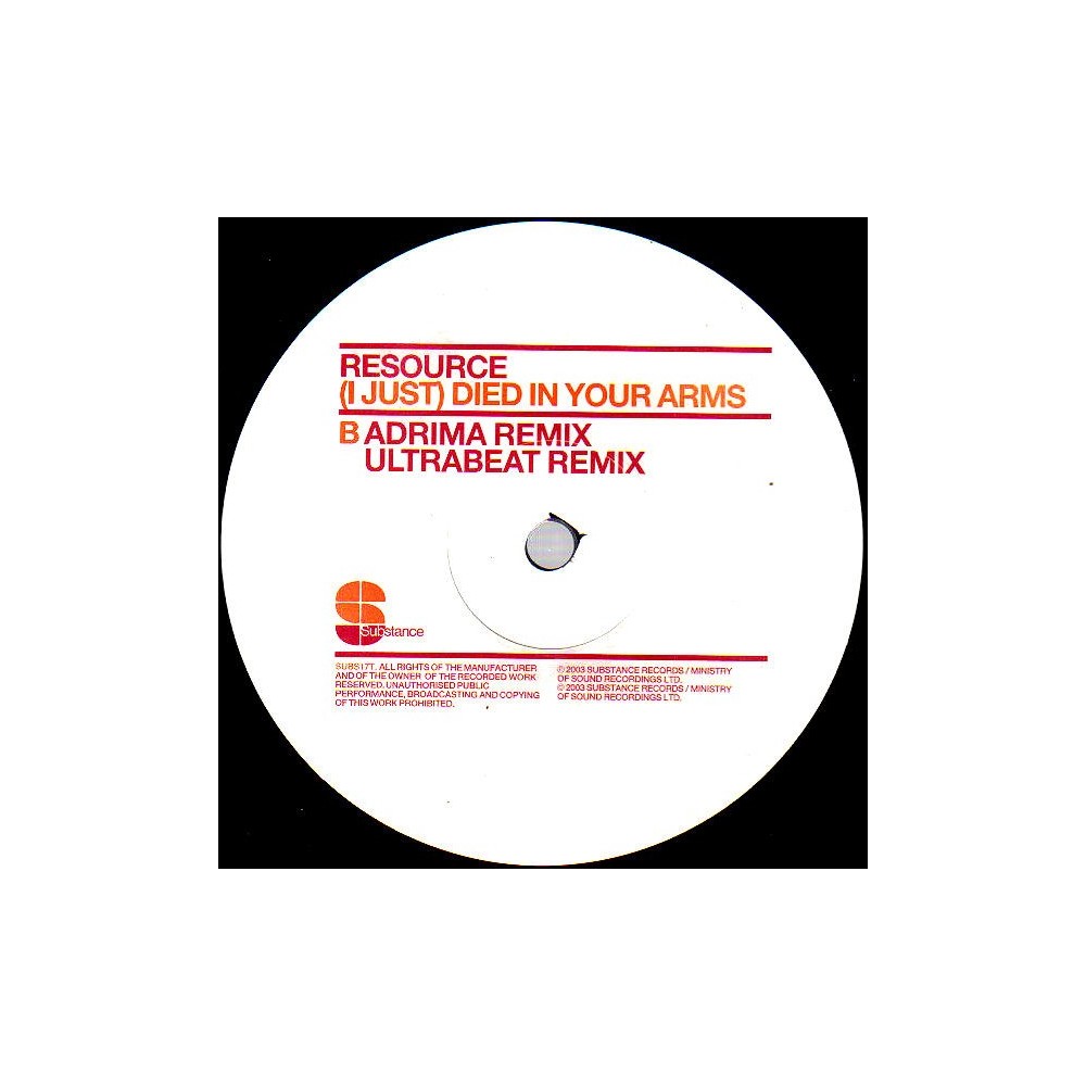 Resource-(I Just) Died In Your Arms(Temazo Virtualero¡¡ Copia seminueva¡)