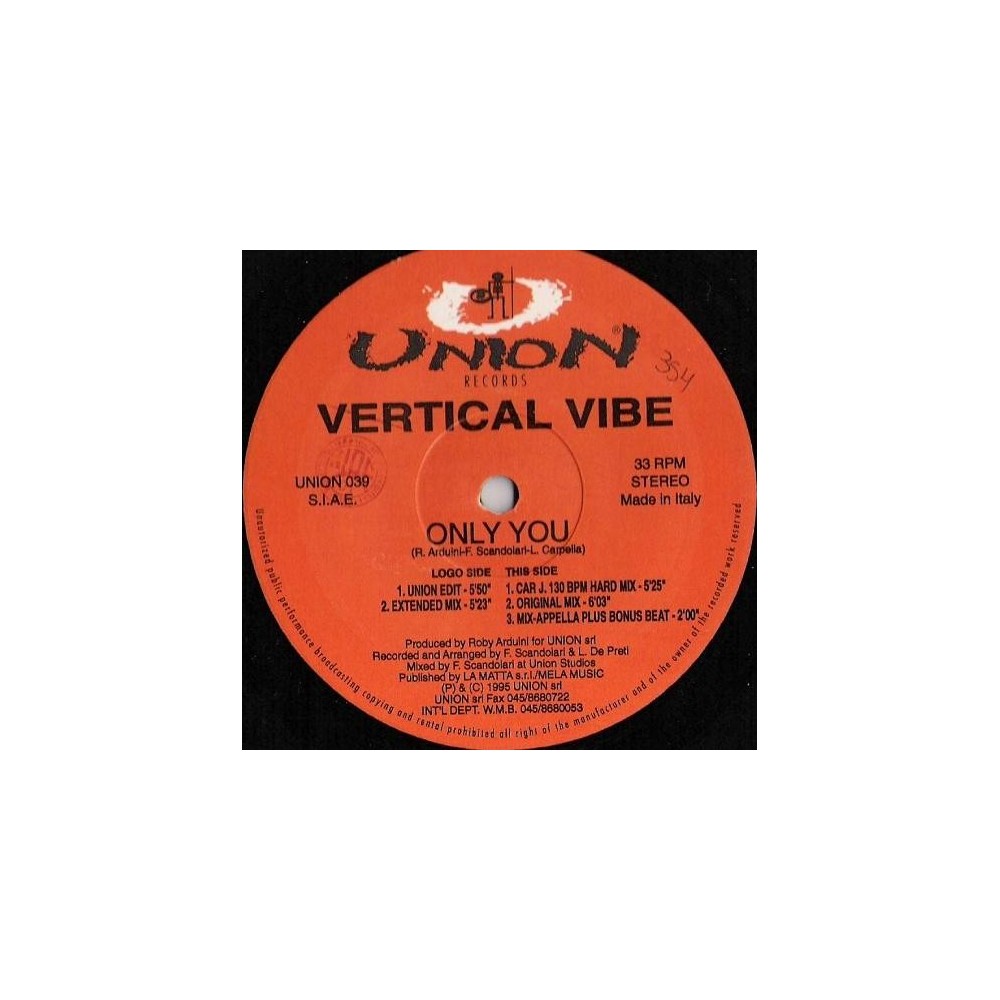 Vertical Vibe ‎– Only You 