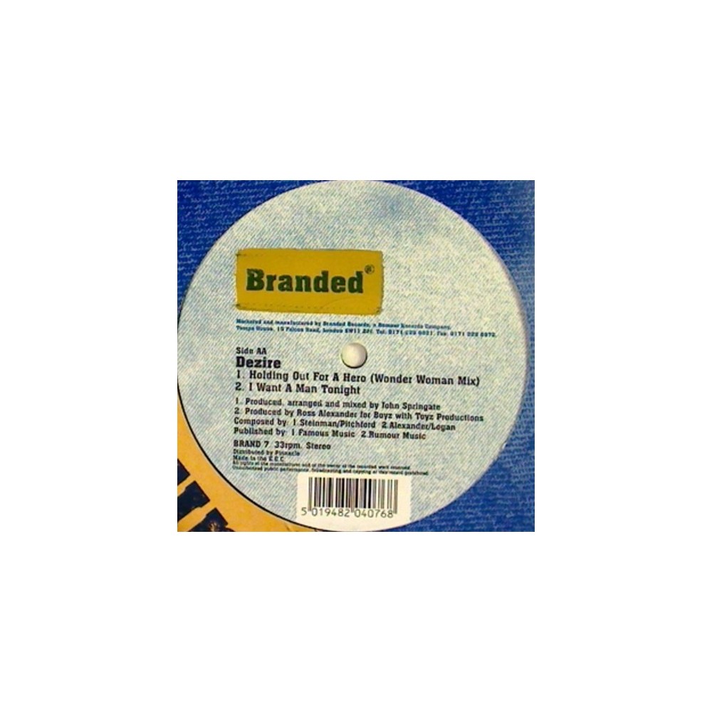 Dezire ‎– Nobody Does It Better / Holding out for a hero