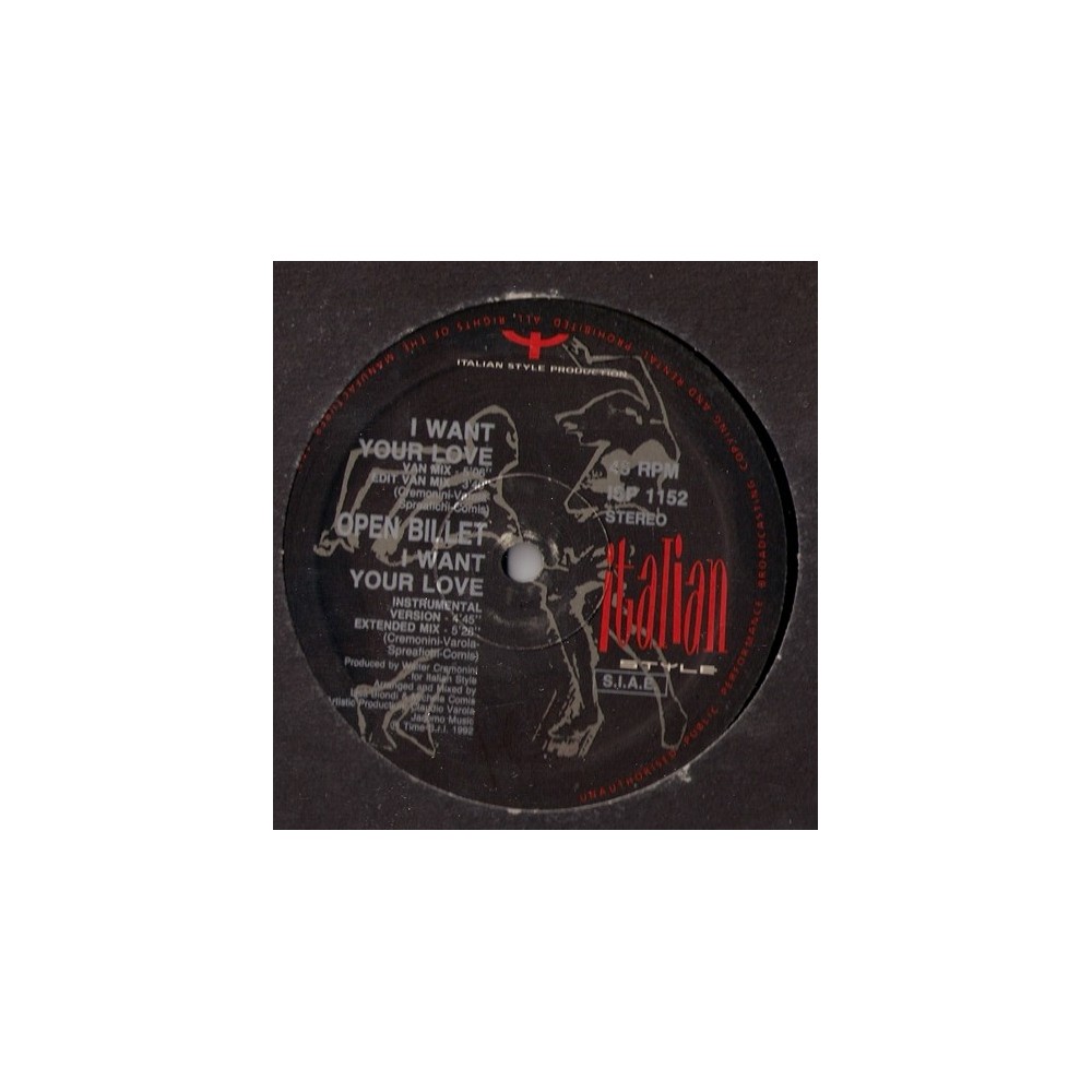 Open Billet ‎– I Want Your Love 