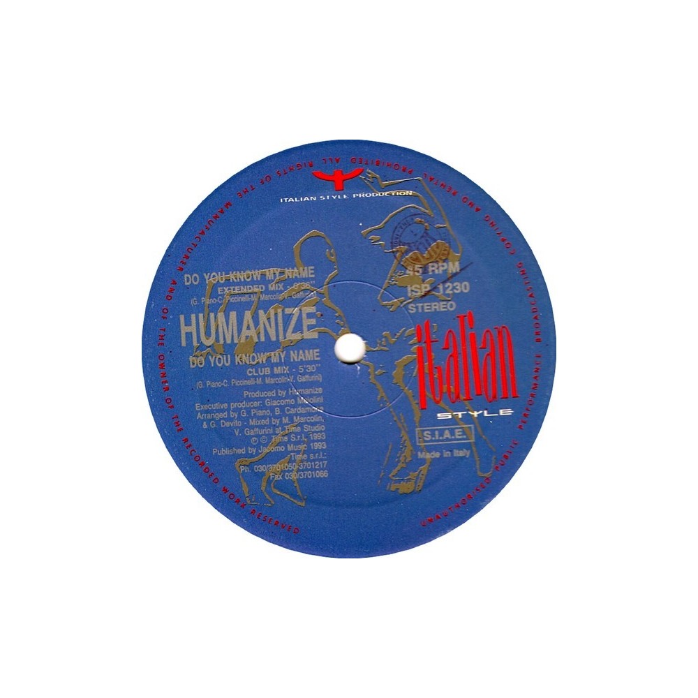 Humanize ‎– Do You Know My Name (TEMAZO¡¡)
