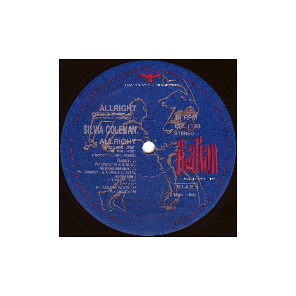 Silvia Coleman ‎– Allright 