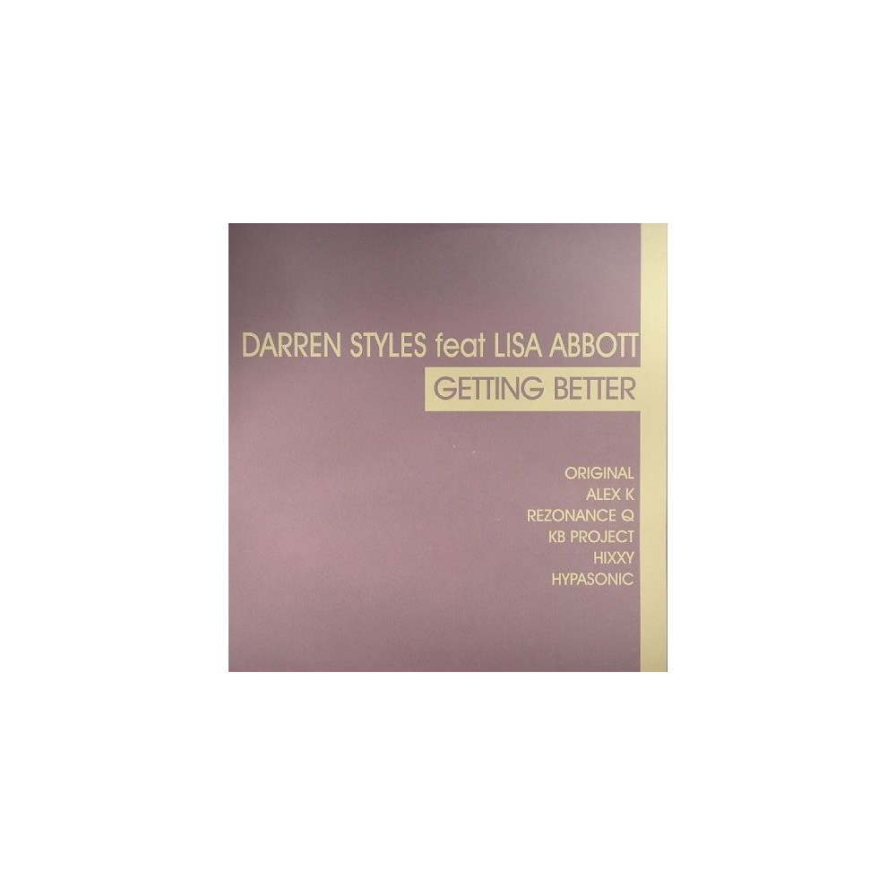 Darren Styles Feat Lisa Abbott ‎– Getting Better (DISCO DOBLE.TEMAZO¡¡) 