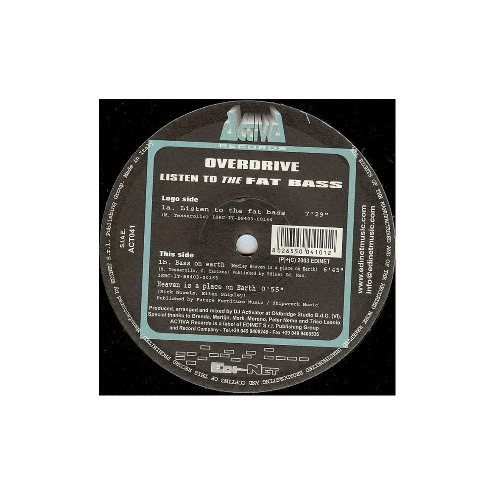 Overdrive ‎– Listen To The Phat Bass 