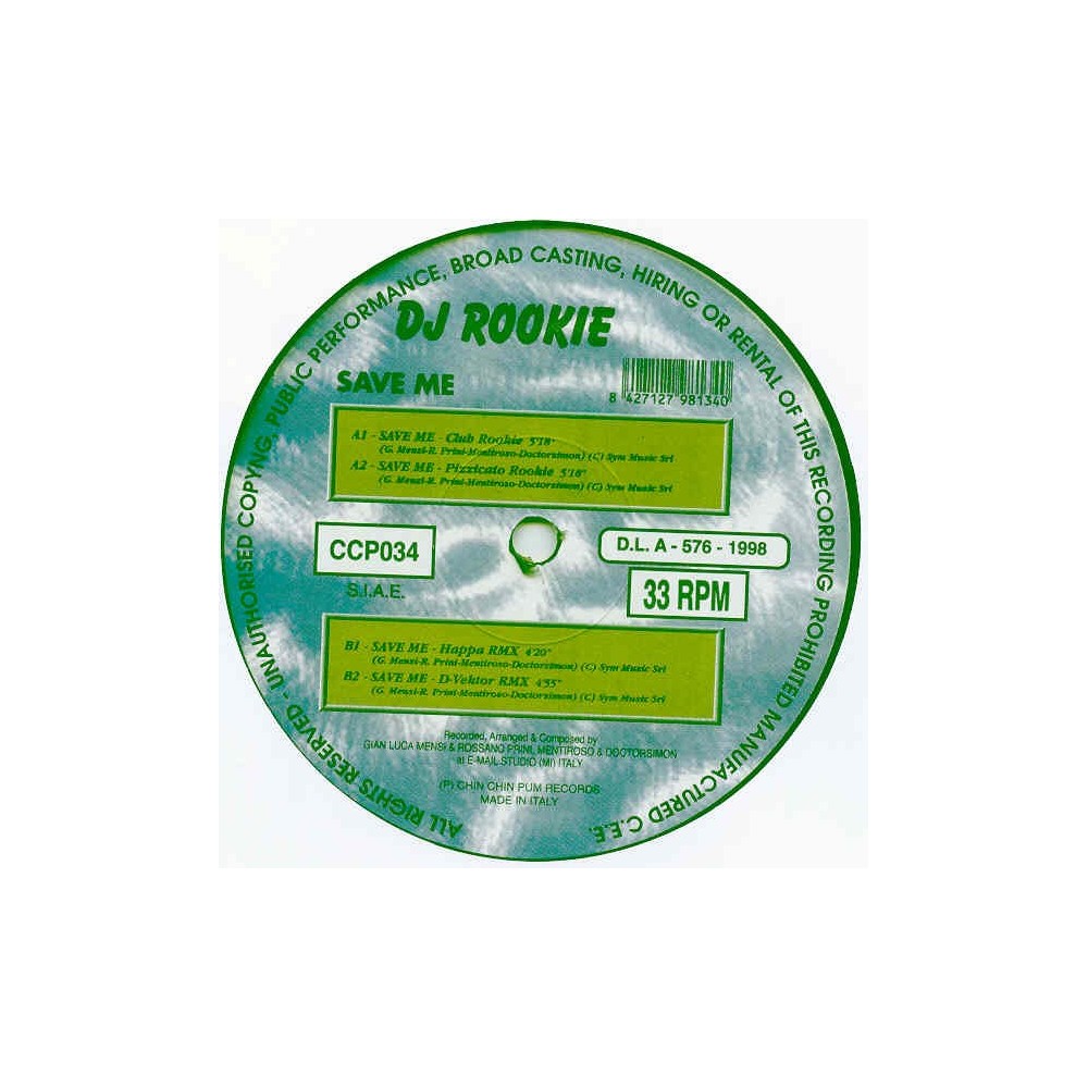 DJ Rookie ‎– Save Me 