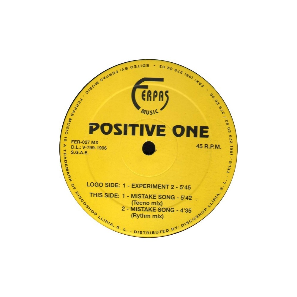 Positive One Featuring DJ. Angel Garcia – Experiment 2 