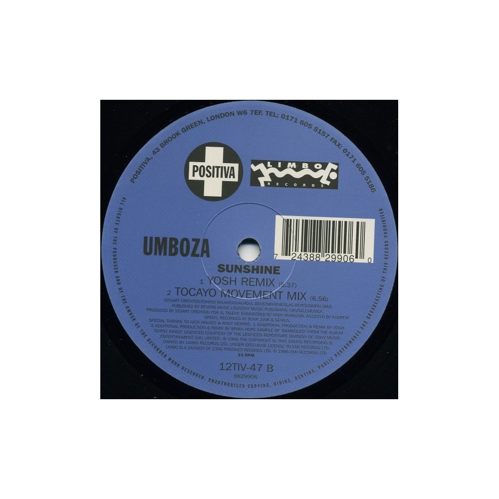 Umboza ‎– Sunshine (MELODIA DEL 97¡)