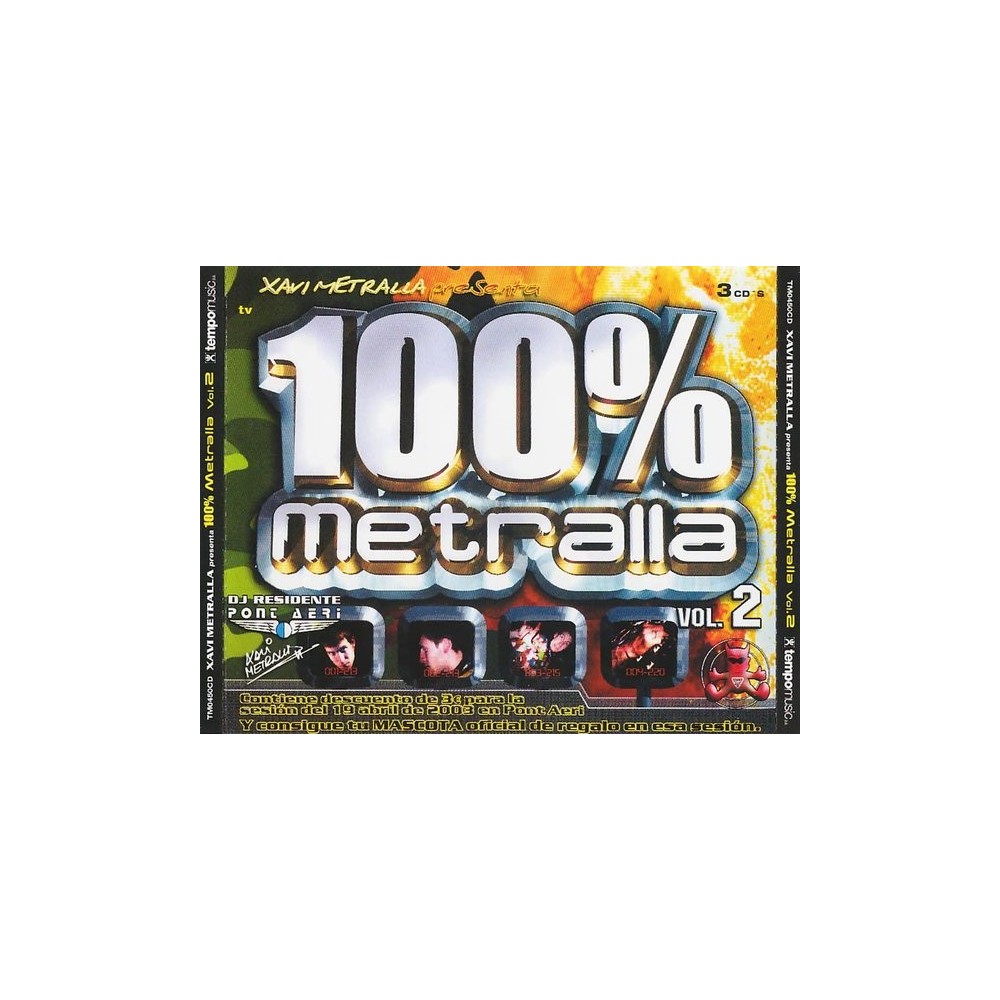 Xavi Metralla ‎– 100% Metralla Vol. 2 (DOBLE CD)