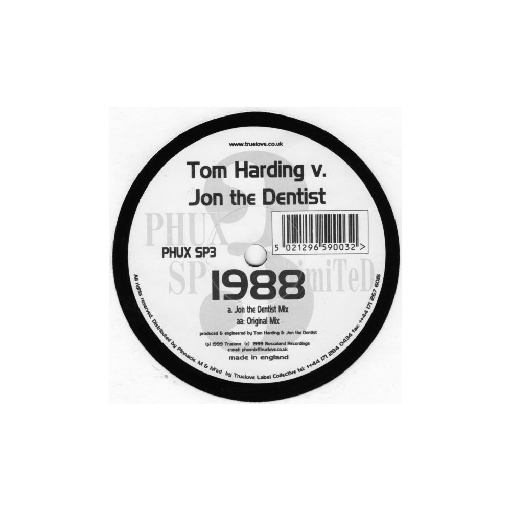 Tom Harding vs. Jon The Dentist ‎– 1988 (MELODIA DEL 99(