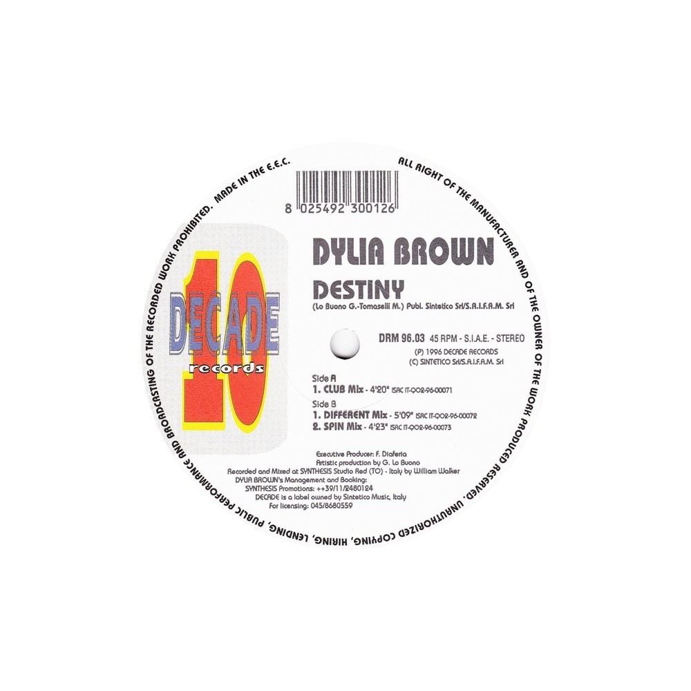 Dylia Brown ‎– Destiny (CANTADOTE¡)
