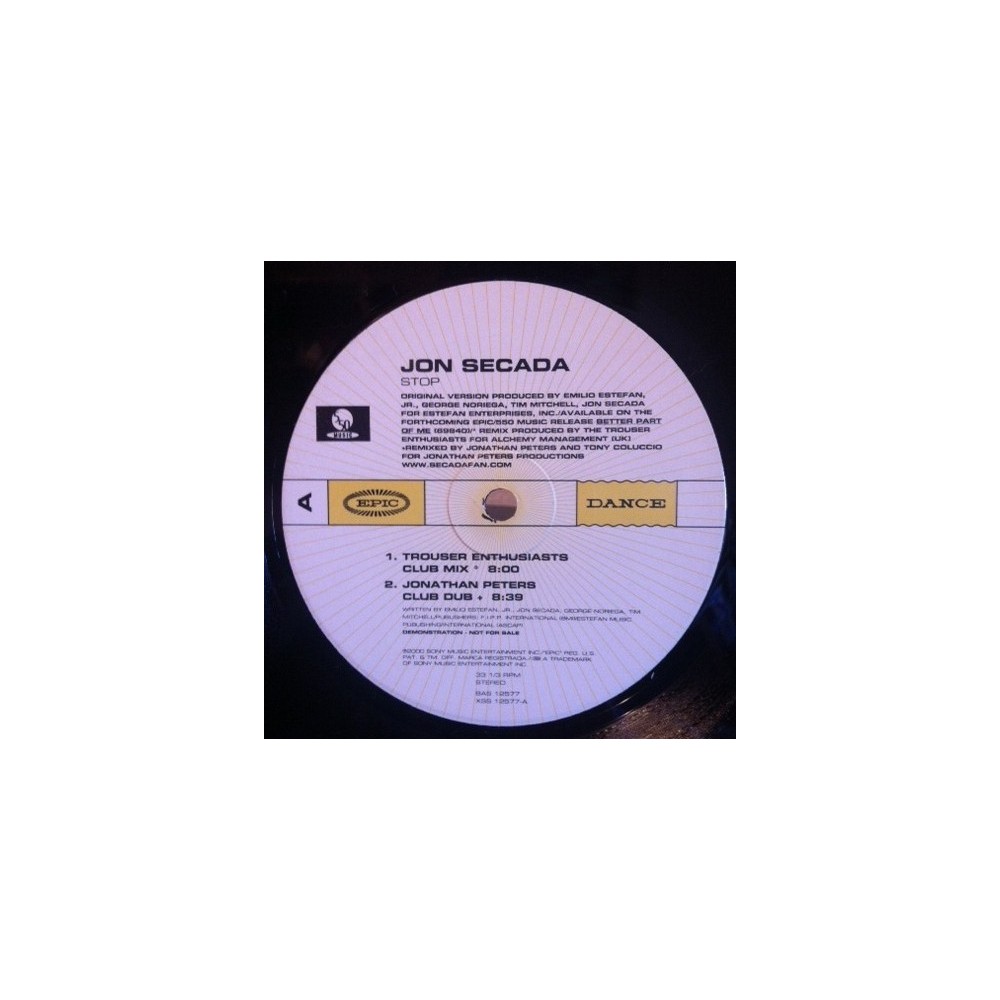 Jon Secada ‎– Stop (TEMAZO TROUSER ENTHUSIASTS)