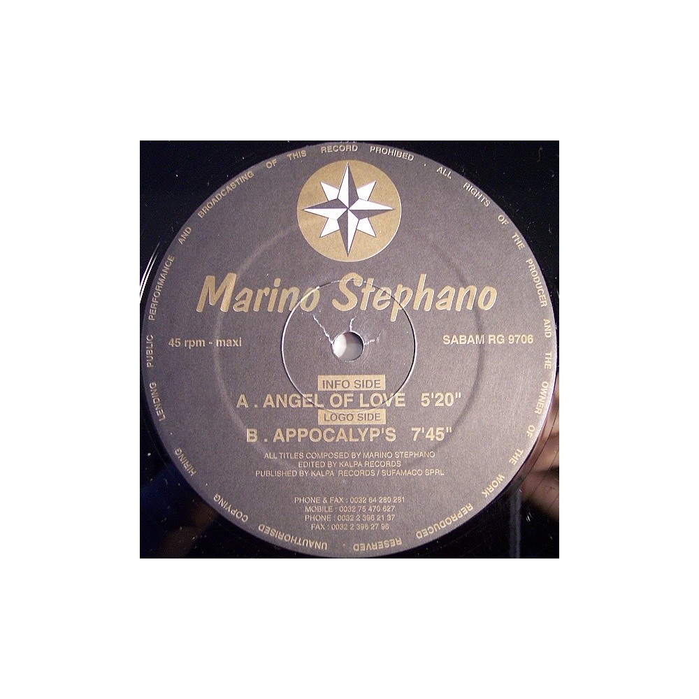Marino Stephano ‎– Angel Of Love / Appocalyp's (MELODIÓN DEL 97¡)
