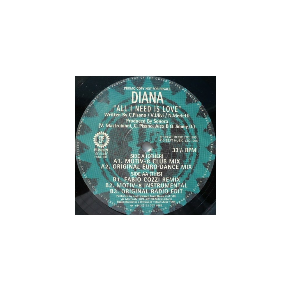 Diana ‎– All I Need Is Love 