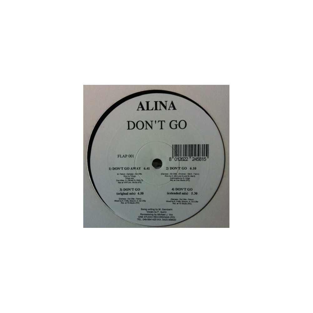 Alina ‎– Don't Go (BUSCADISIMO¡¡¡)