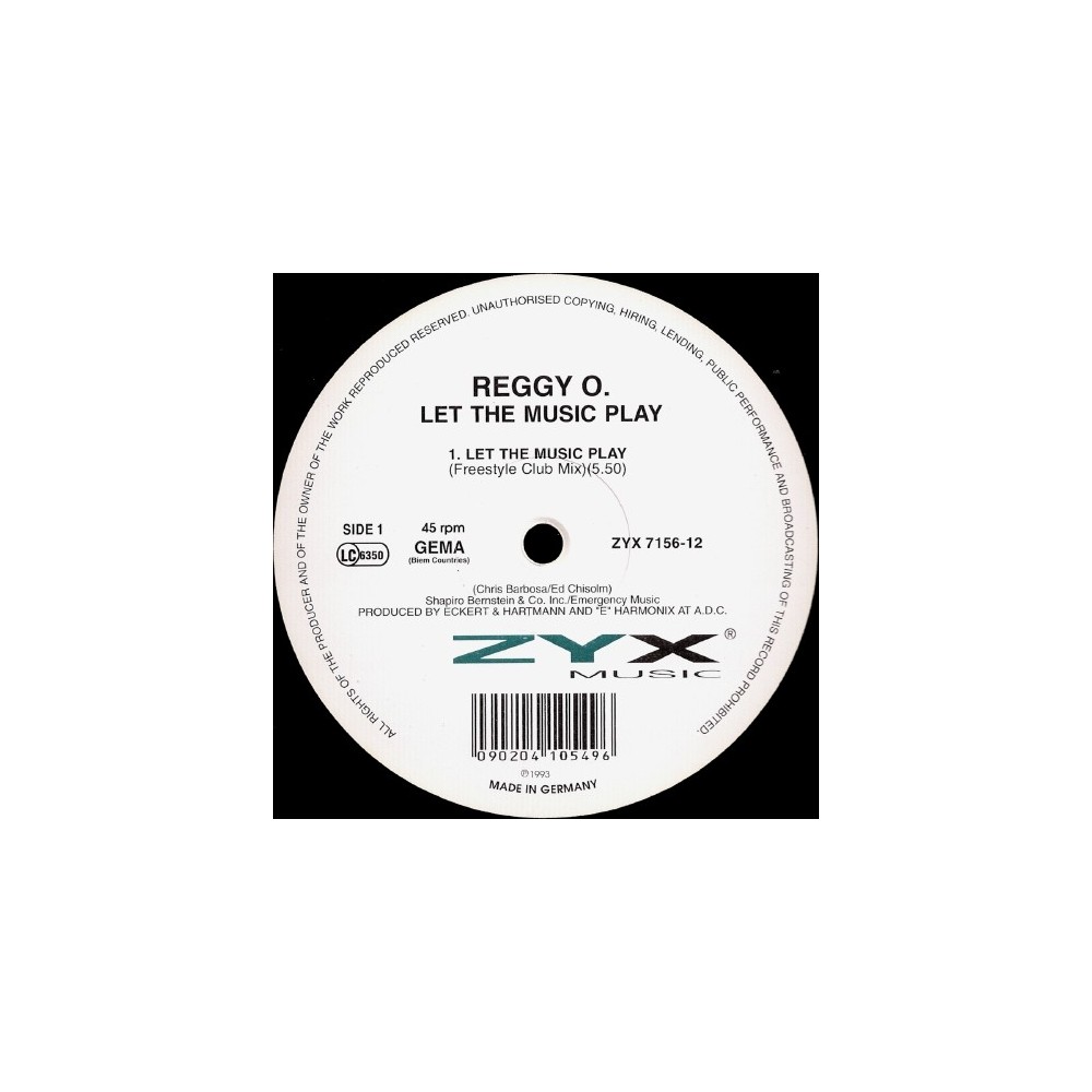 Reggy O ‎– Let The Music Play (TEMAZO¡¡)