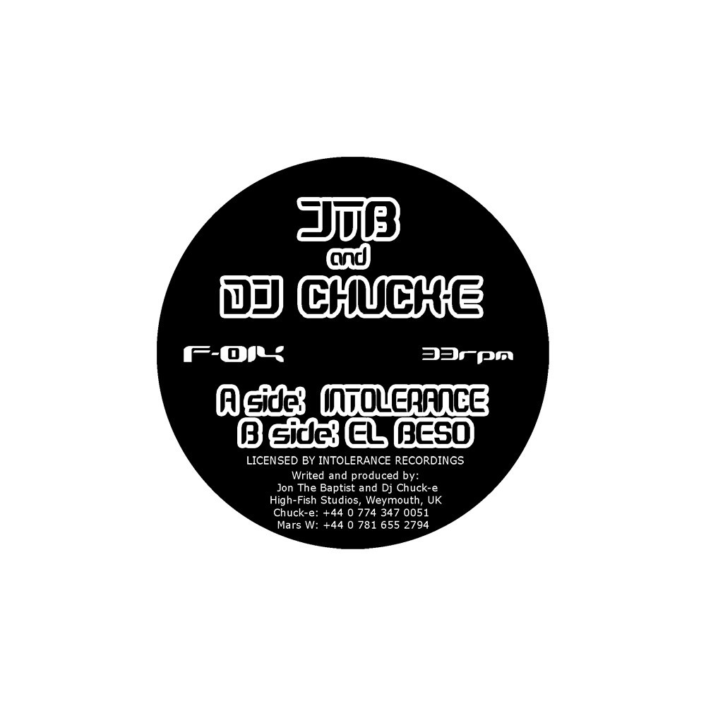 JTB And DJ Chuck-E ‎– Intolerance / El Beso (MELODIÓN¡¡)