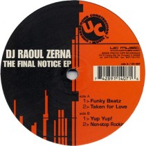 DJ Raoul Zerna ‎– The Final Notice EP (TEMAZO CORTE A2)