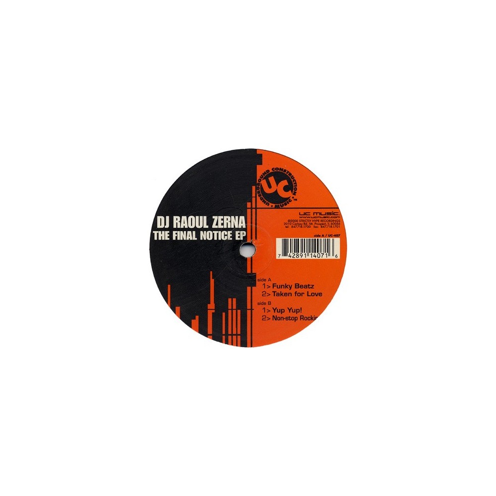 DJ Raoul Zerna ‎– The Final Notice EP 