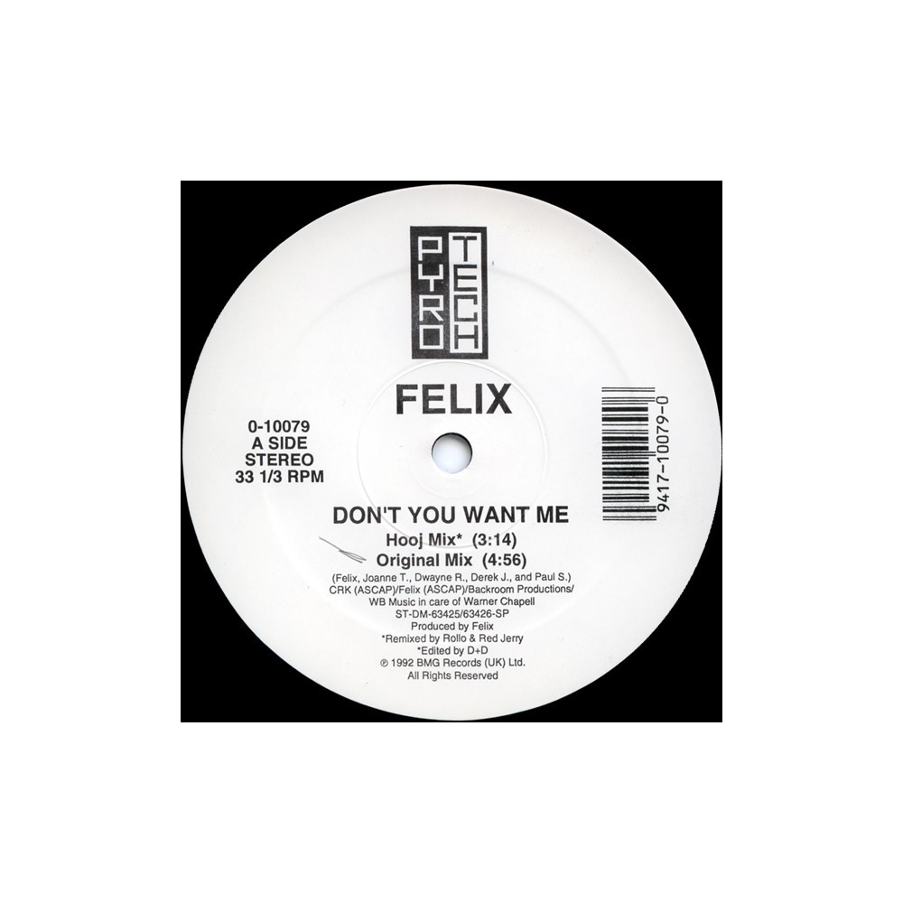 Felix ‎– Don't You Want Me (EDICIÓN AMERICANA)