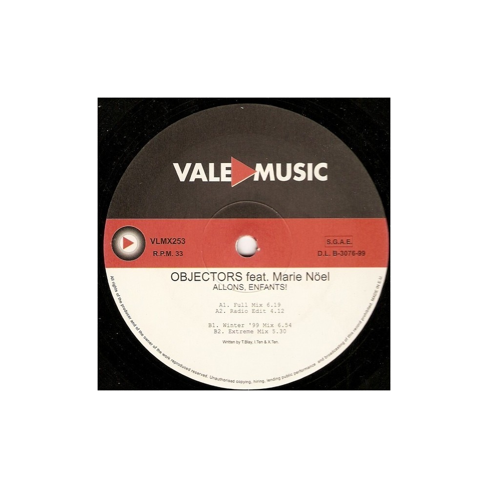 Objectors Feat. Marie Noel ‎– Allons Enfants