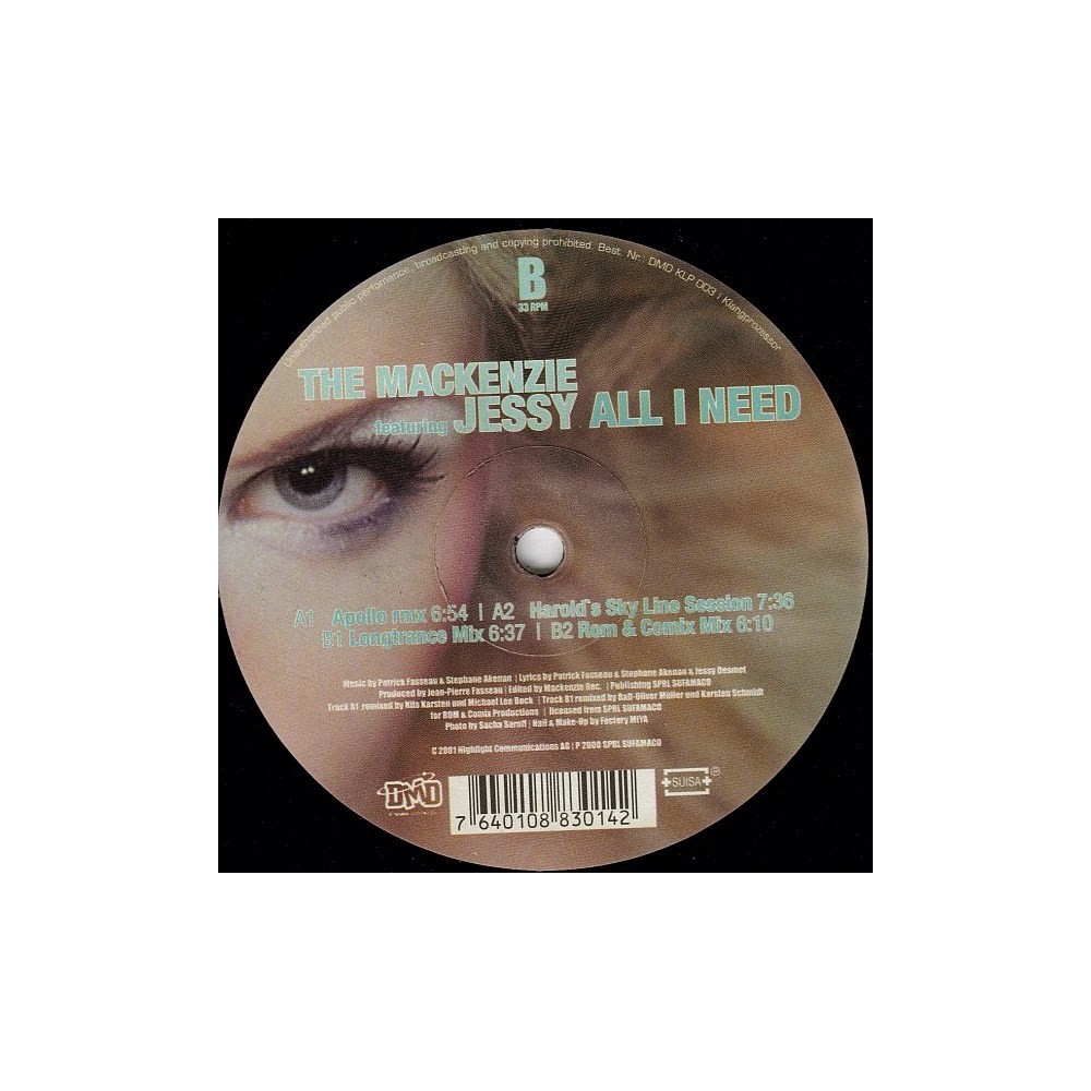 The Mackenzie Featuring Jessy ‎– All I Need 