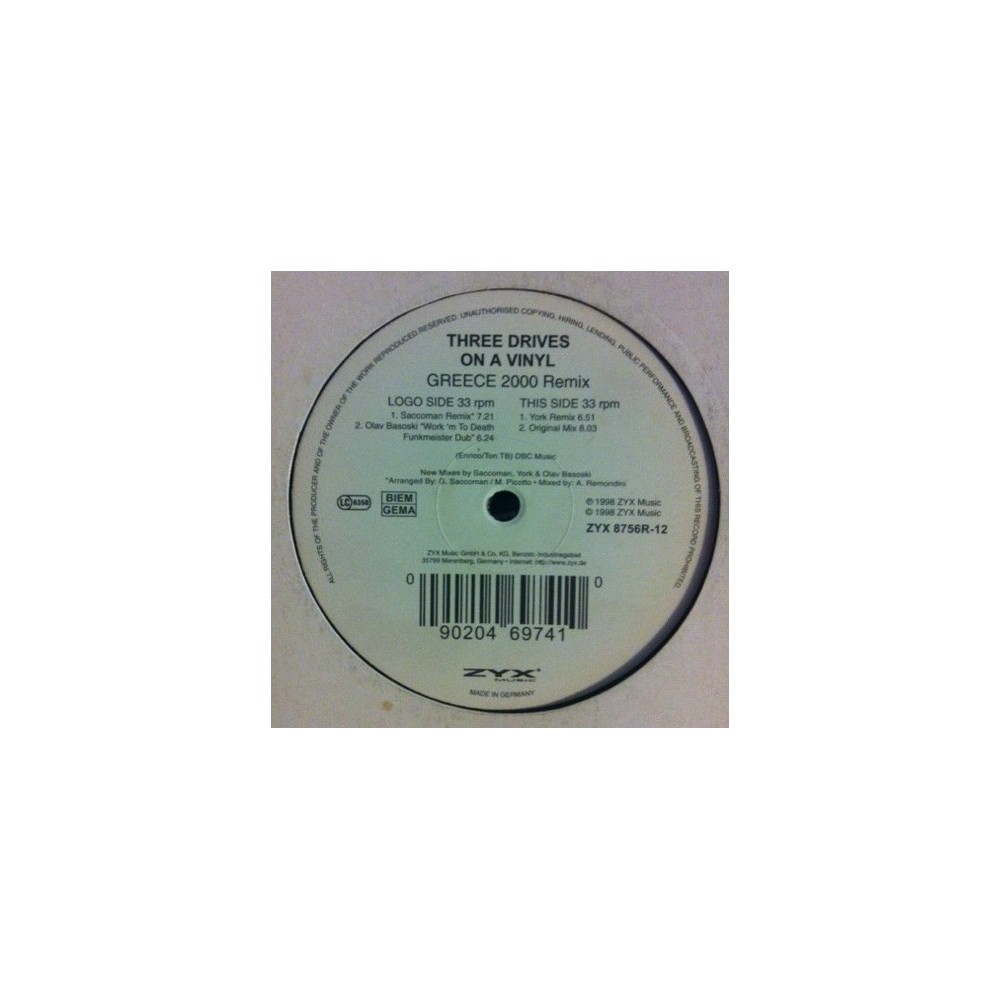 Three Drives On A Vinyl – Greece 2000 (IMPORT.Remix + Original) 