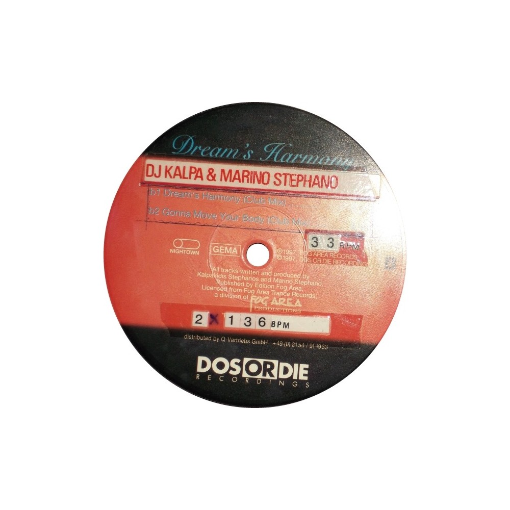 DJ Kalpa & Marino Stephano ‎– Dream's Harmony 