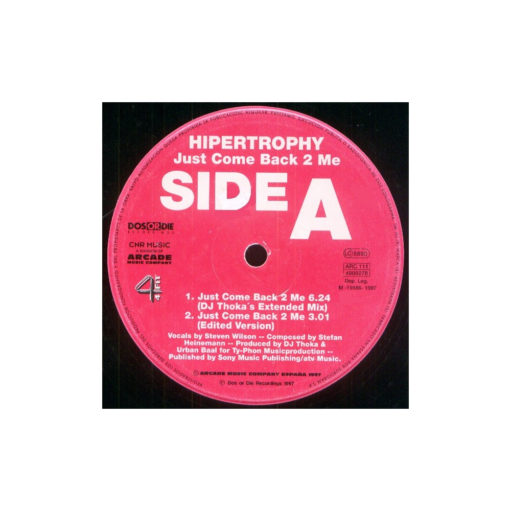 Hypertrophy – Just Come Back 2 Me (NACIONAL)