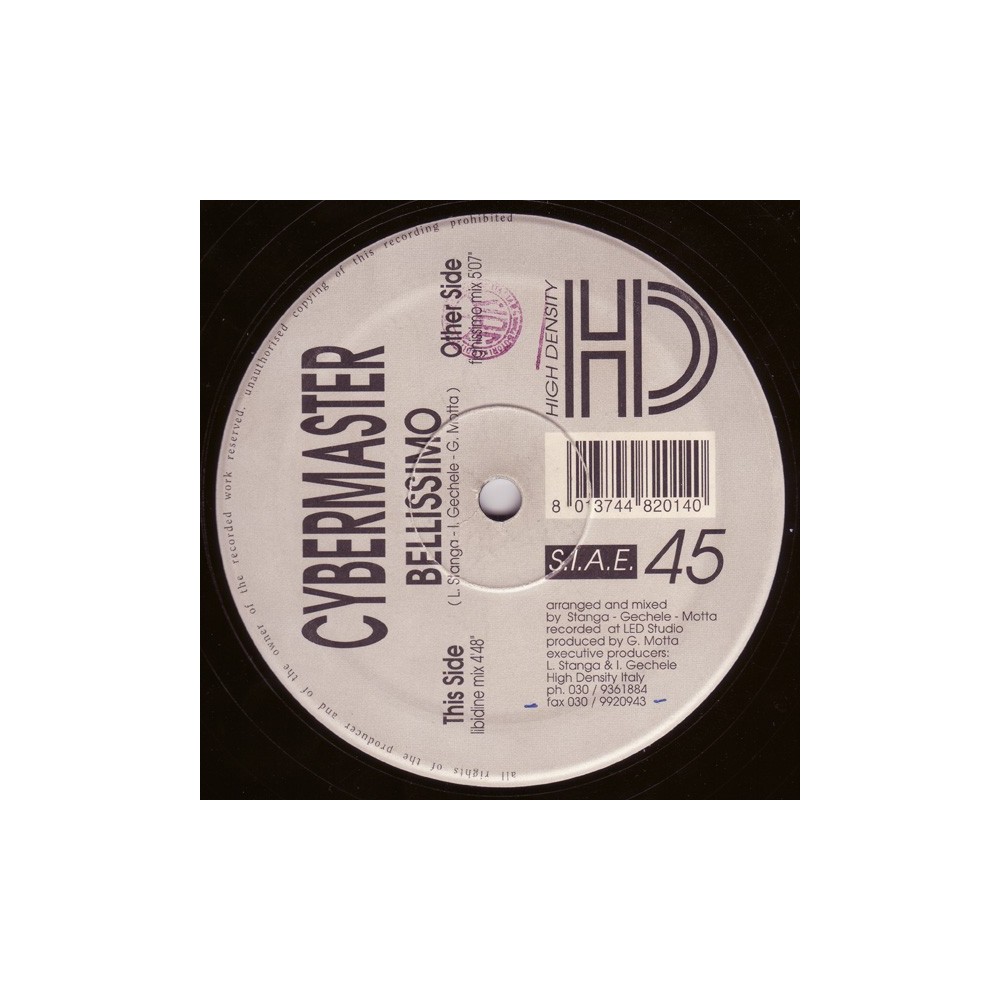 Cybermaster ‎– Bellissimo 