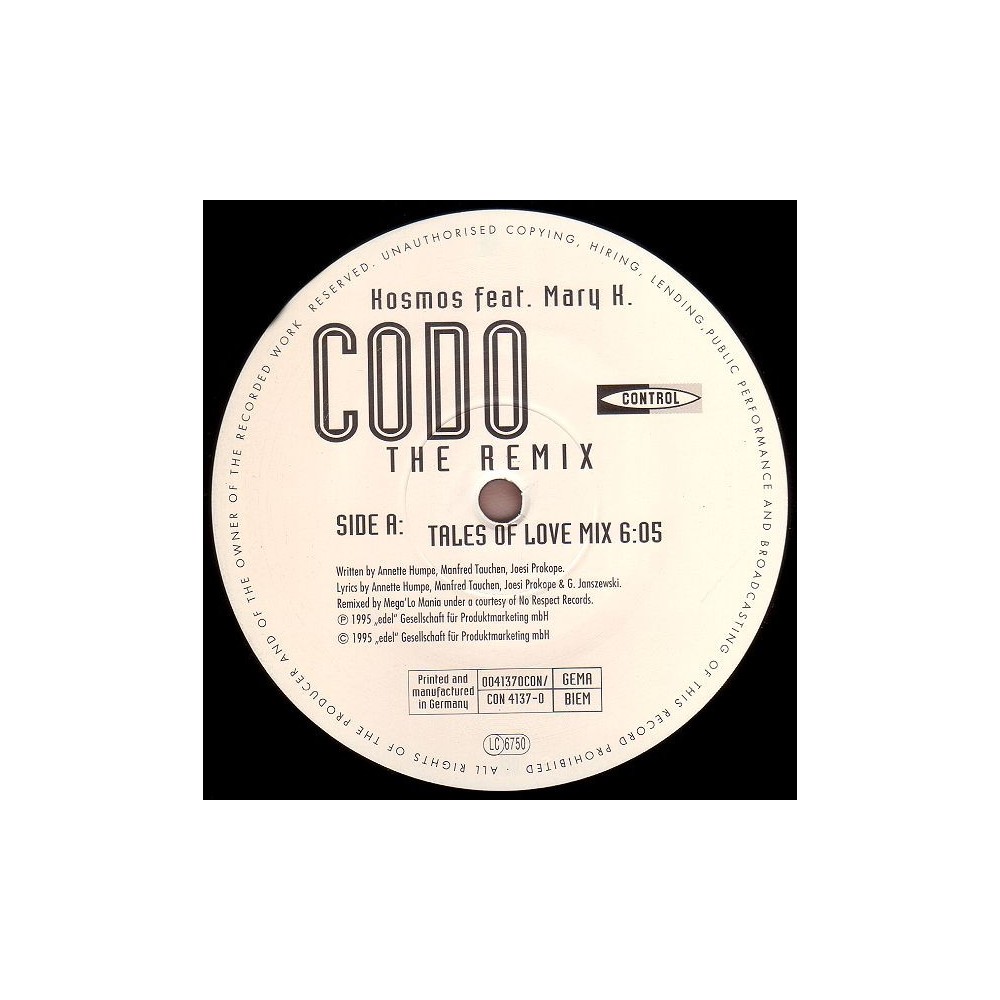 Kosmos  Feat. Mary K. ‎- Codo (The Remix) 