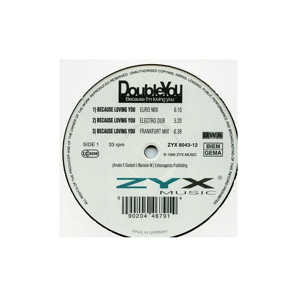 Double You ‎– Because I'm Loving You (EDICIÓN ALEMANA)