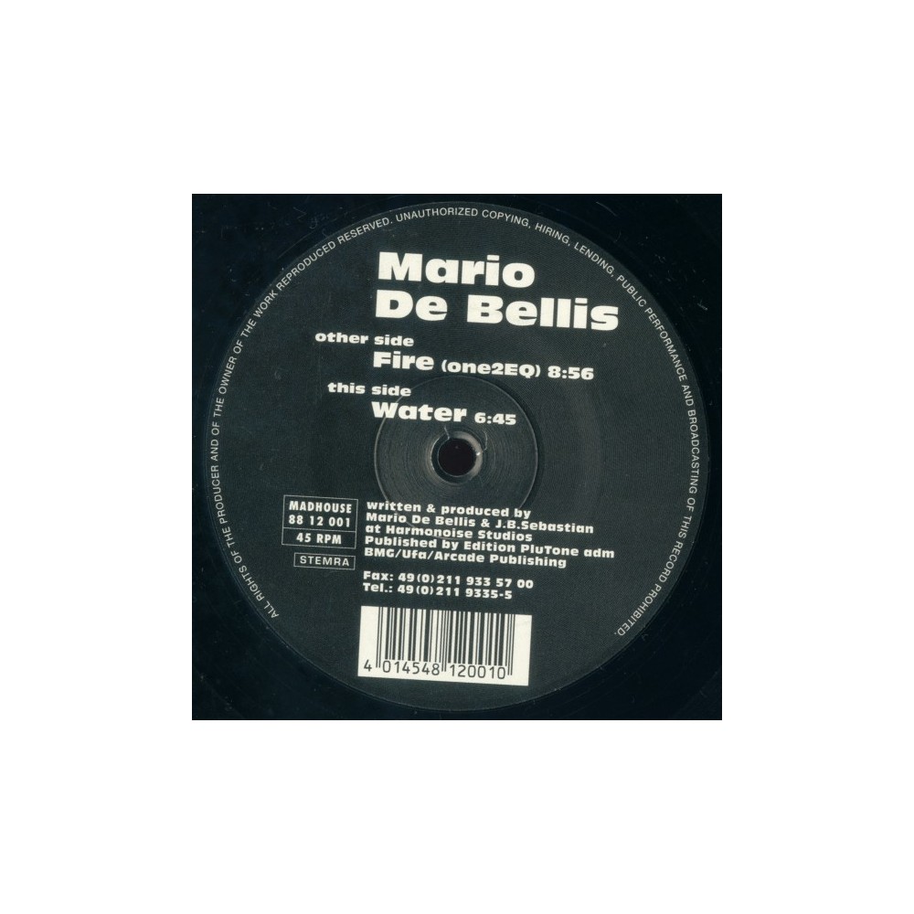 Mario De Bellis ‎– Fire