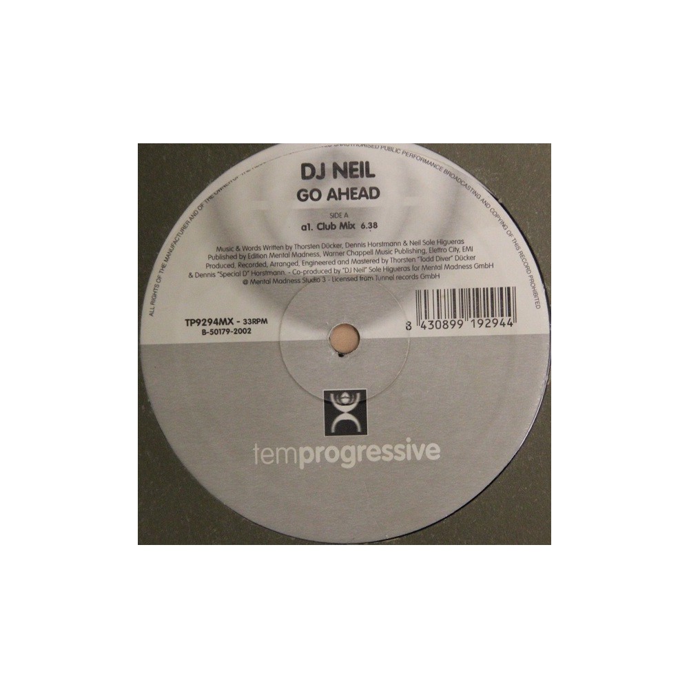 DJ Neil ‎– Go Ahead (TEMPROGRESSIVE)