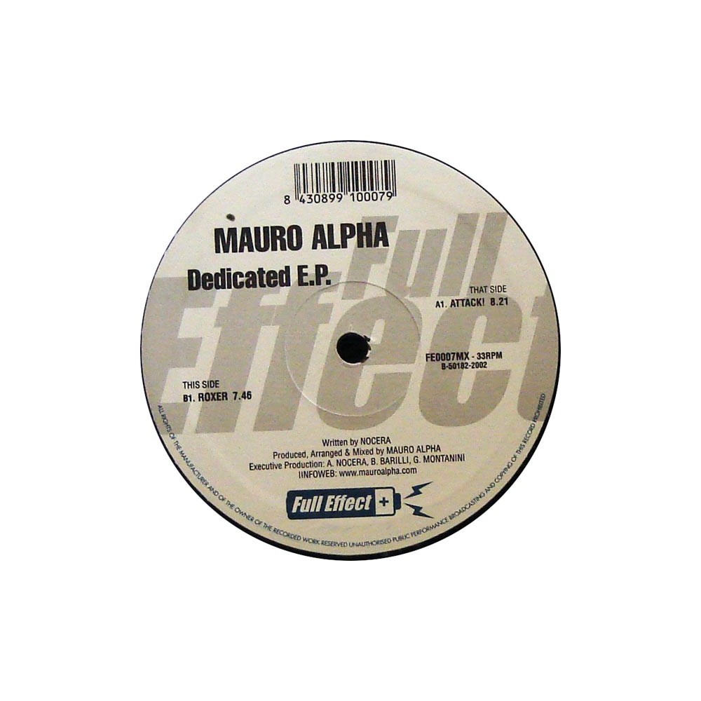 Mauro Alpha ‎– Dedicated EP
