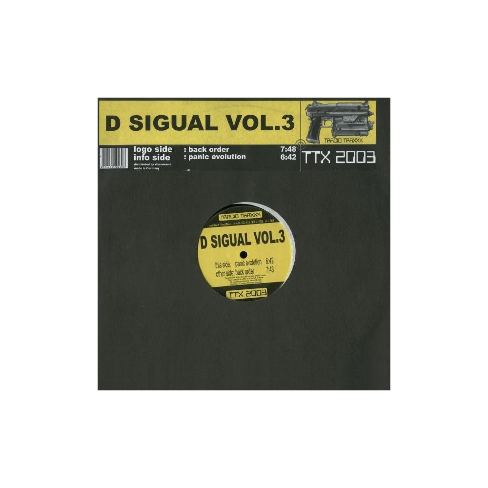 D Sigual ‎ Vol. 3 - Back Order / Panic Evolution 