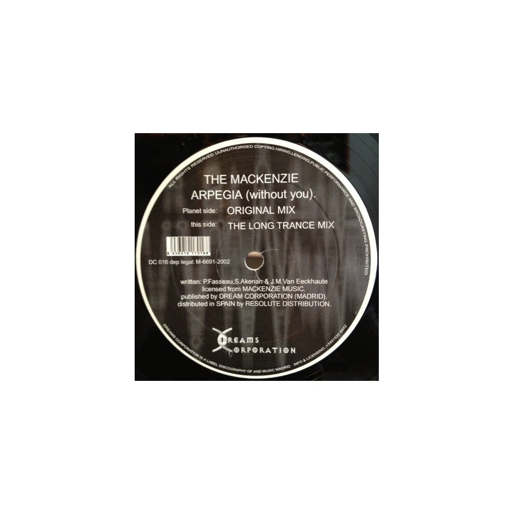 The Mackenzie – Arpegia (Without You) (2 MANO,COPIA NACIONAL SELLO DREAMS)