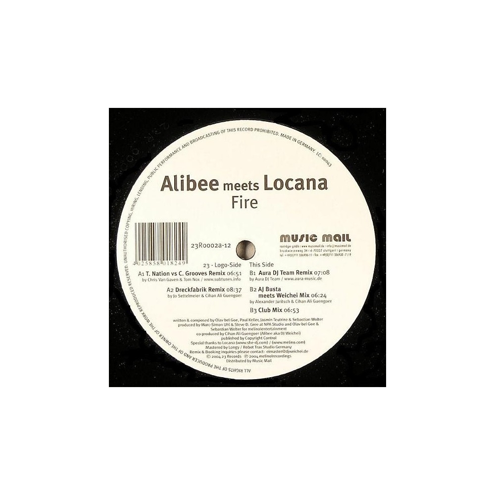 Alibee meets Locana ‎– Fire