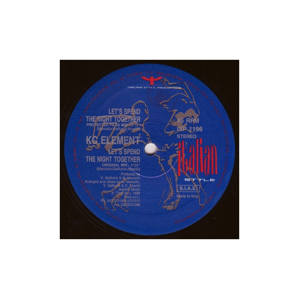 KC Element ‎– Let's Spend The Night Together 