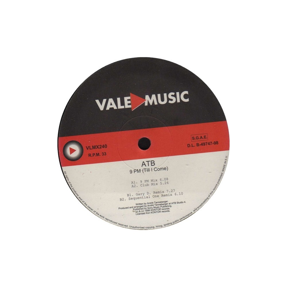 ATB – 9PM (Till I Come) (VALE MUSIC)