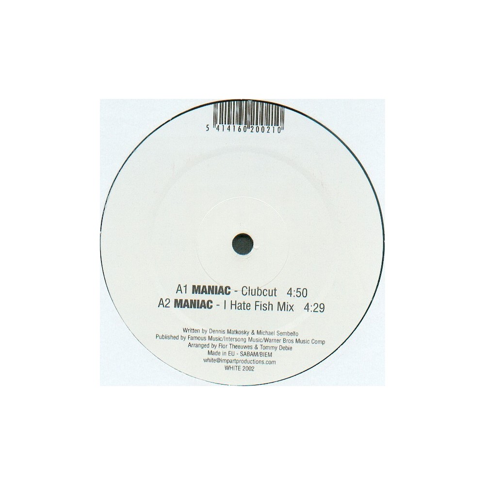 D&D ‎– Maniac (IMPORT)